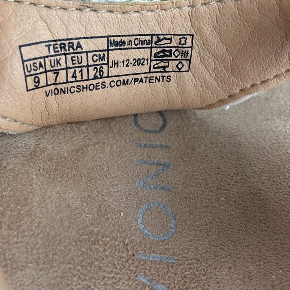 Vionic Terra Women's Leather Thong Slingback Sandals – Arch Support Comfort Sz.9 - Picture 11 of 13